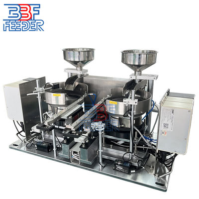 Electromagnetic Vibration Bowl Feeder Double Track Button Switch Vibrator Feeding
