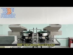 Metal Parts Vibratory Bowl Feeder Double Hopper Vibrating Disc Feeder